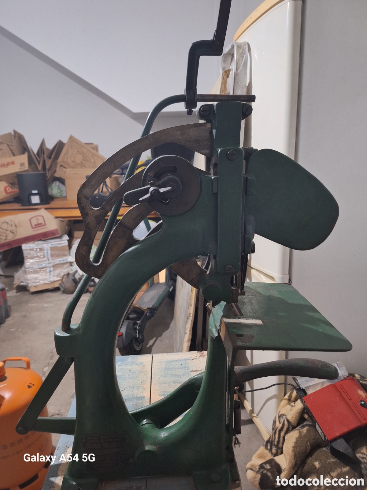 Antig&uuml;edades: Cosedora / Grapadora de alambre antigua Preusse & Co (Leipzig) &ndash; Encuadernaci&oacute;n / Imprenta