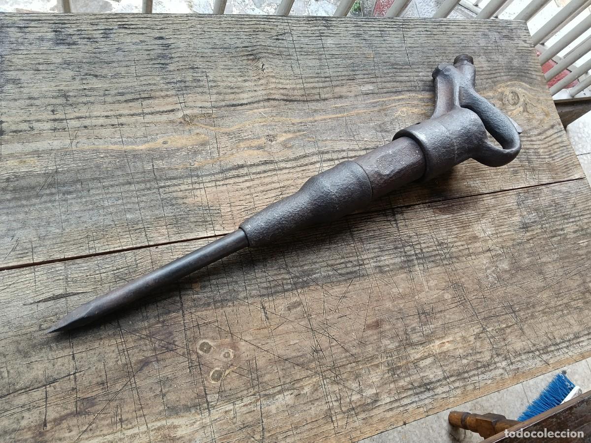 Antig&uuml;edades: Martillo neum&aacute;tico de picador de mina. Leer descripci&oacute;n.