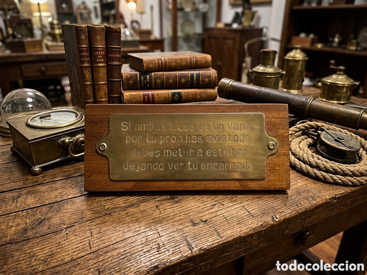 Antig&uuml;edades: Impresionante chapa del Buque Galatea 37 CM DE ANCHO
