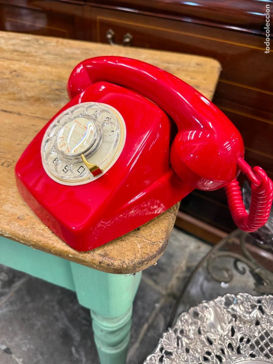 Tel&eacute;fonos: ANTIGUO TELEFONO HERALDO EN ROJO - Foto 2