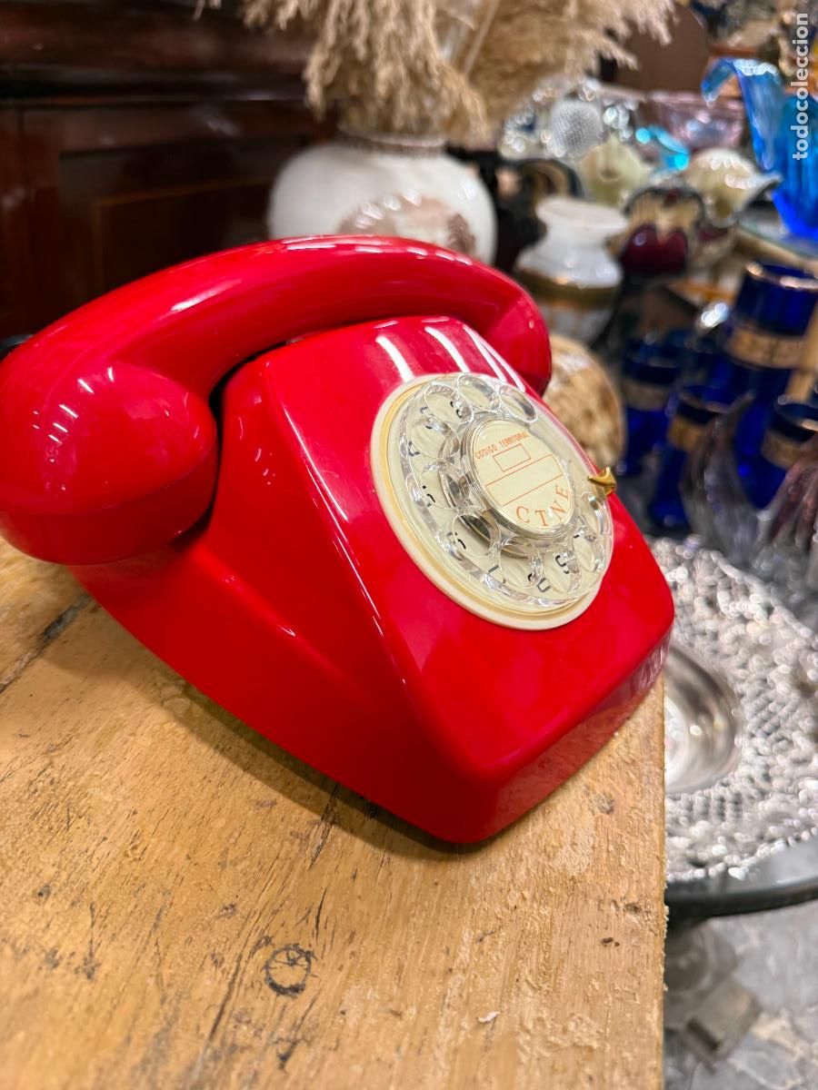 Tel&eacute;fonos: ANTIGUO TELEFONO HERALDO EN ROJO - Foto 3