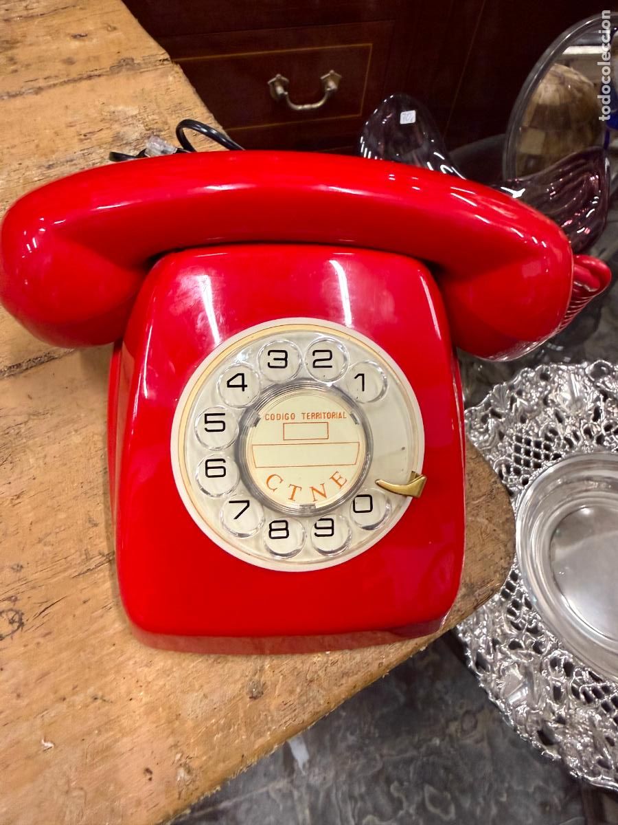 Tel&eacute;fonos: ANTIGUO TELEFONO HERALDO EN ROJO - Foto 4