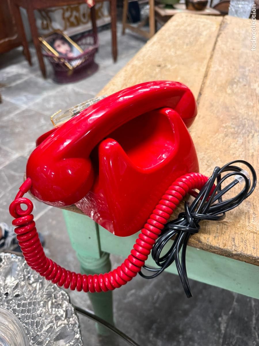 Tel&eacute;fonos: ANTIGUO TELEFONO HERALDO EN ROJO - Foto 5