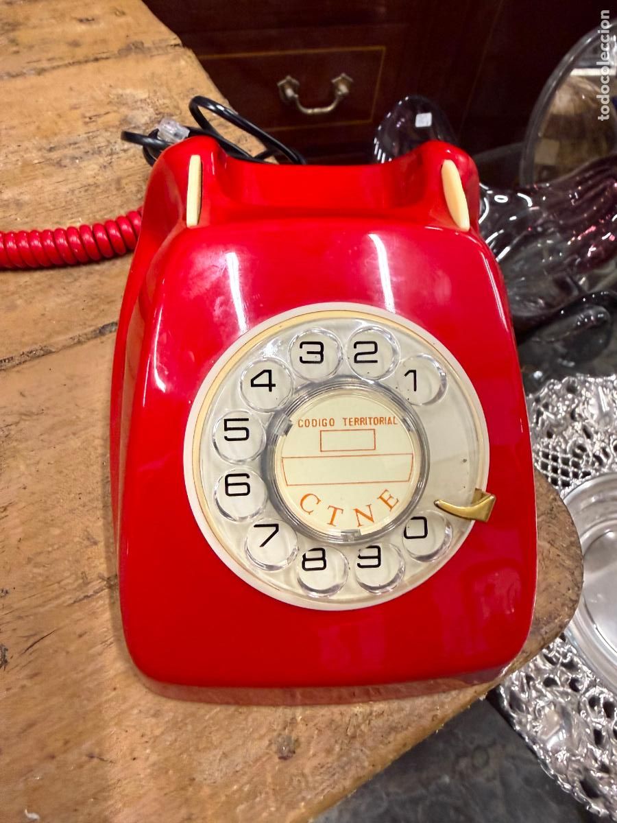 Tel&eacute;fonos: ANTIGUO TELEFONO HERALDO EN ROJO - Foto 6