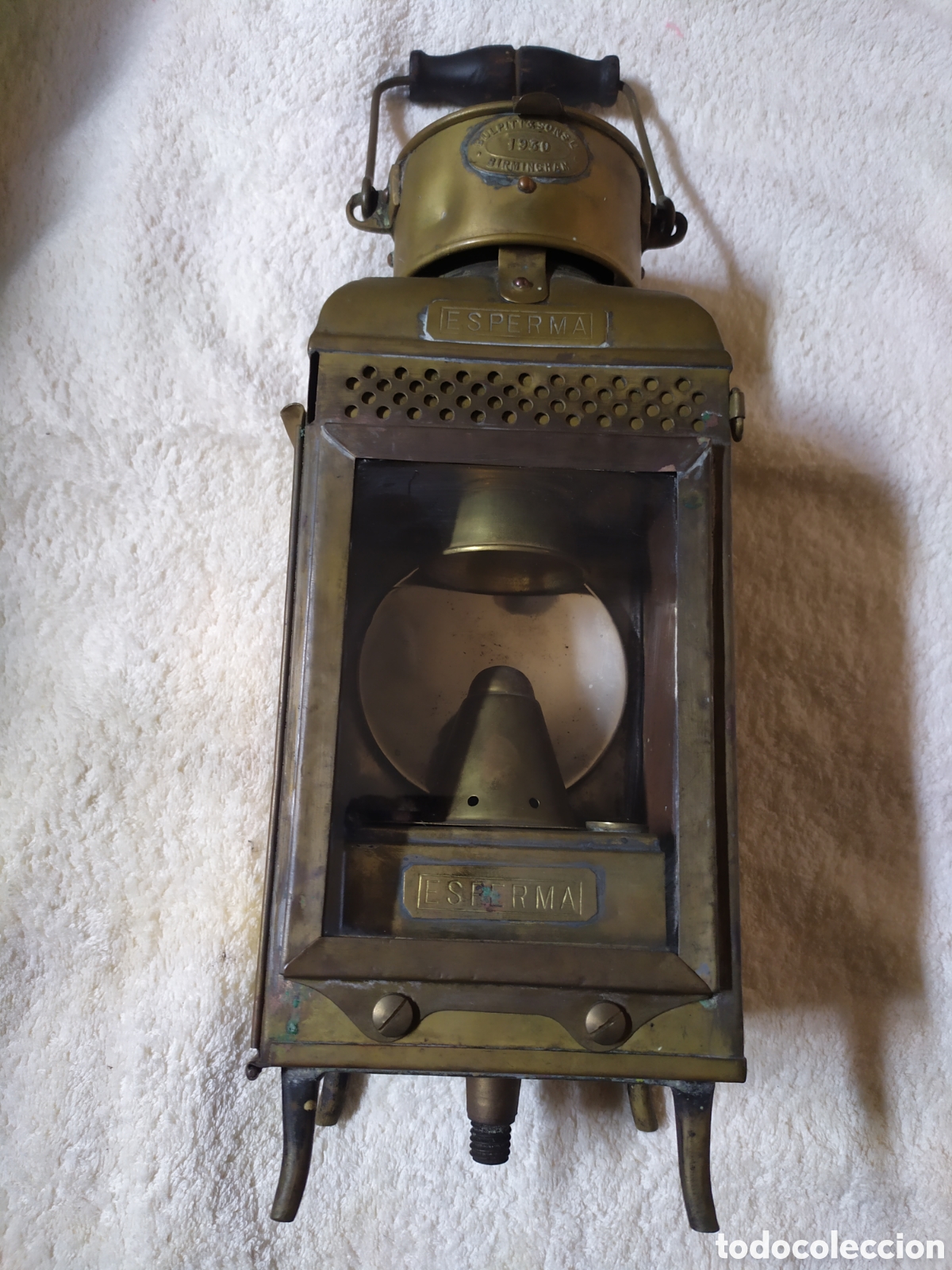 Antig&uuml;edades: Farol de Barco fabricado en Birmingan 1930 - Foto 2