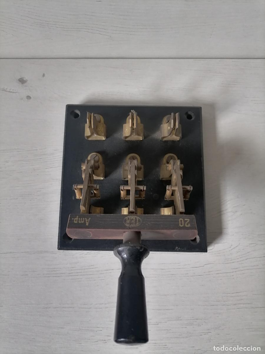 Antig&uuml;edades: Interruptor de Cuchilla Trif&aacute;sico Antiguo - Foto 4