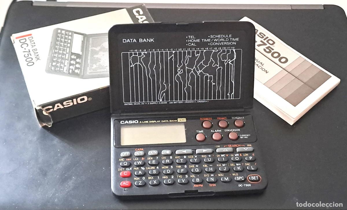 Antig&uuml;edades: CALCULADORA Y AGENDA ELECTRONICA CASIO DATABANK DC-7500. A&Ntilde;OS 90