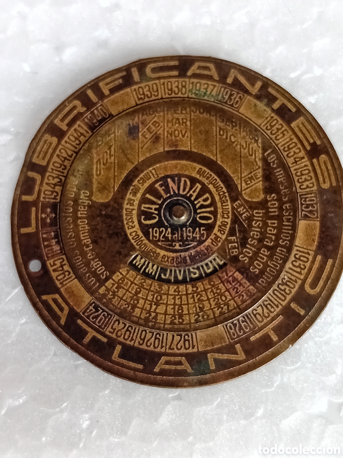 Antig&uuml;edades: ANTIGUO CALENDARIO MARCA ATLANTIC 1924 A 1945 - Foto 3