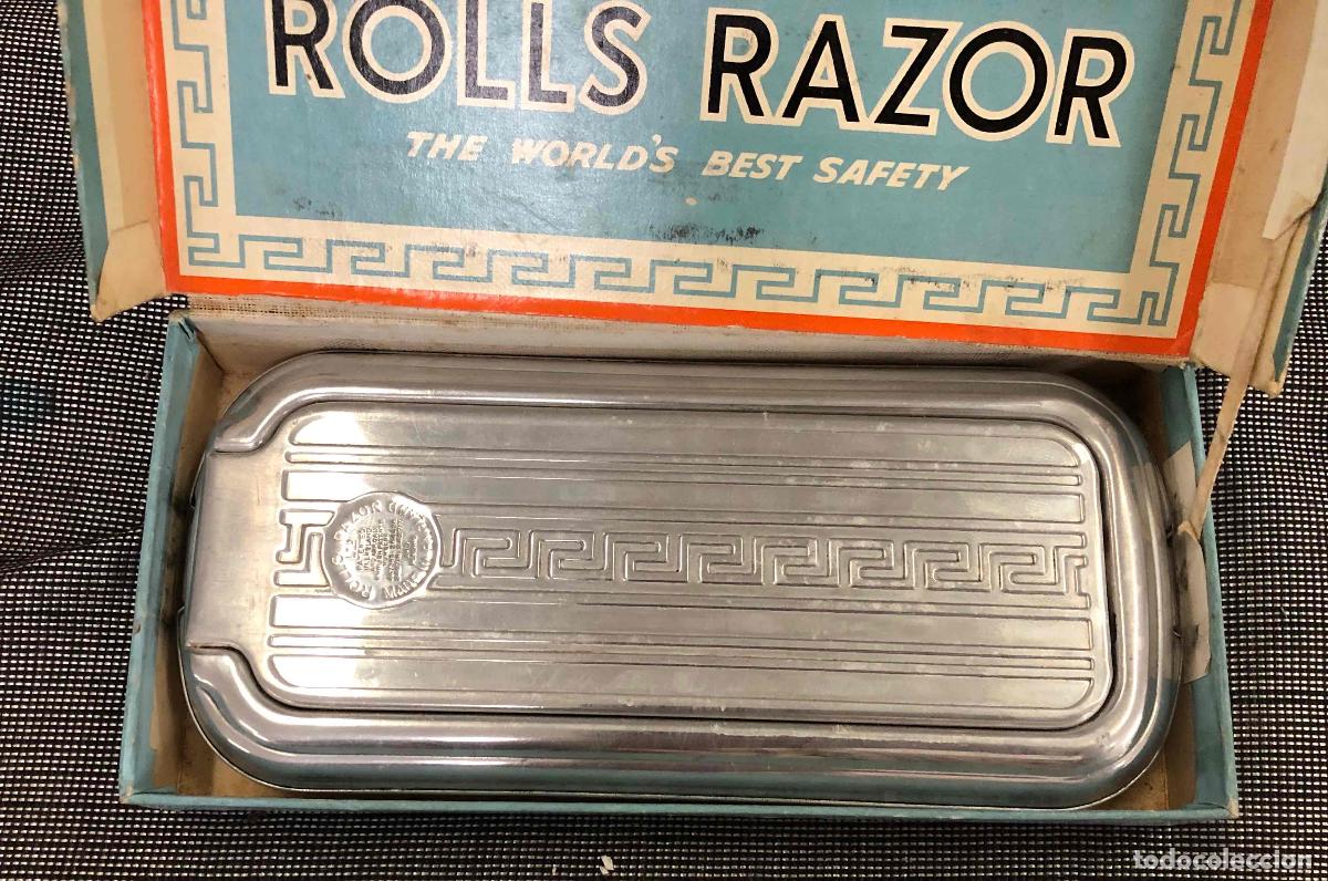 Antiques: ESTUCHE AFILADOR DE CUCHILLAS ROLLS RAZOR LONDON VISCOUNT MODEL, EN CAJA ORIGINAL CON INSTRUCCIONES