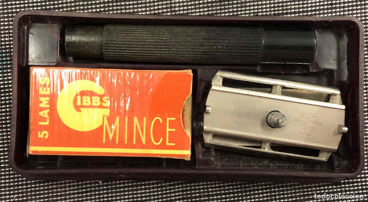 Antig&uuml;edades: ESTUCHE MAQUINILLA AFEITAR GIBBS RASOIR N&ordm; 14 MADE IN FRANCE. COMPLETA