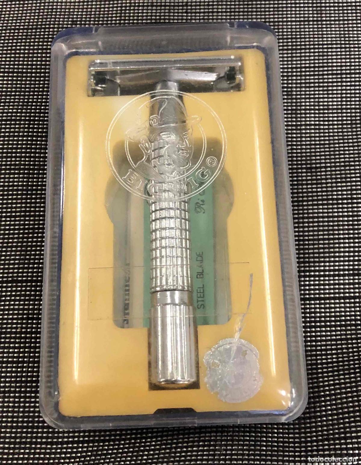Antig&uuml;edades: ESTUCHE MAQUINILLA AFEITAR BIGWIG CON CUCHILLA