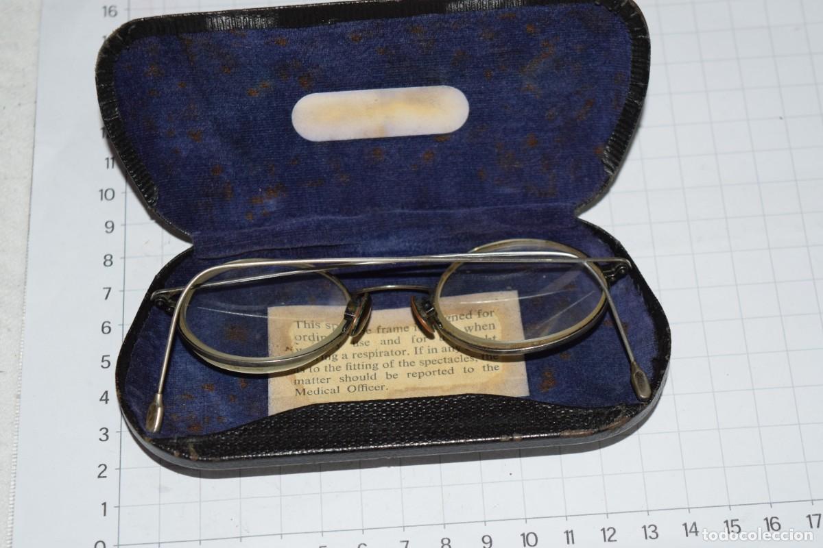 Antiques: Antiguas, vintage, gafas tipo Quevedo, met&aacute;licas y vidrio - Con caja/estuche - &iexcl;Mira fotos/detalles!