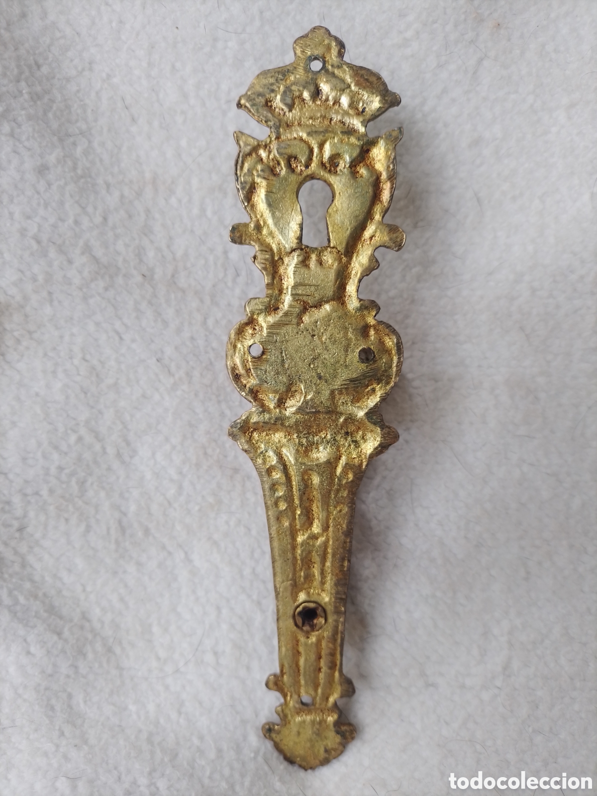 Antig&uuml;edades: Antiguo tirador tipo aldaba. 16cm. - Foto 2
