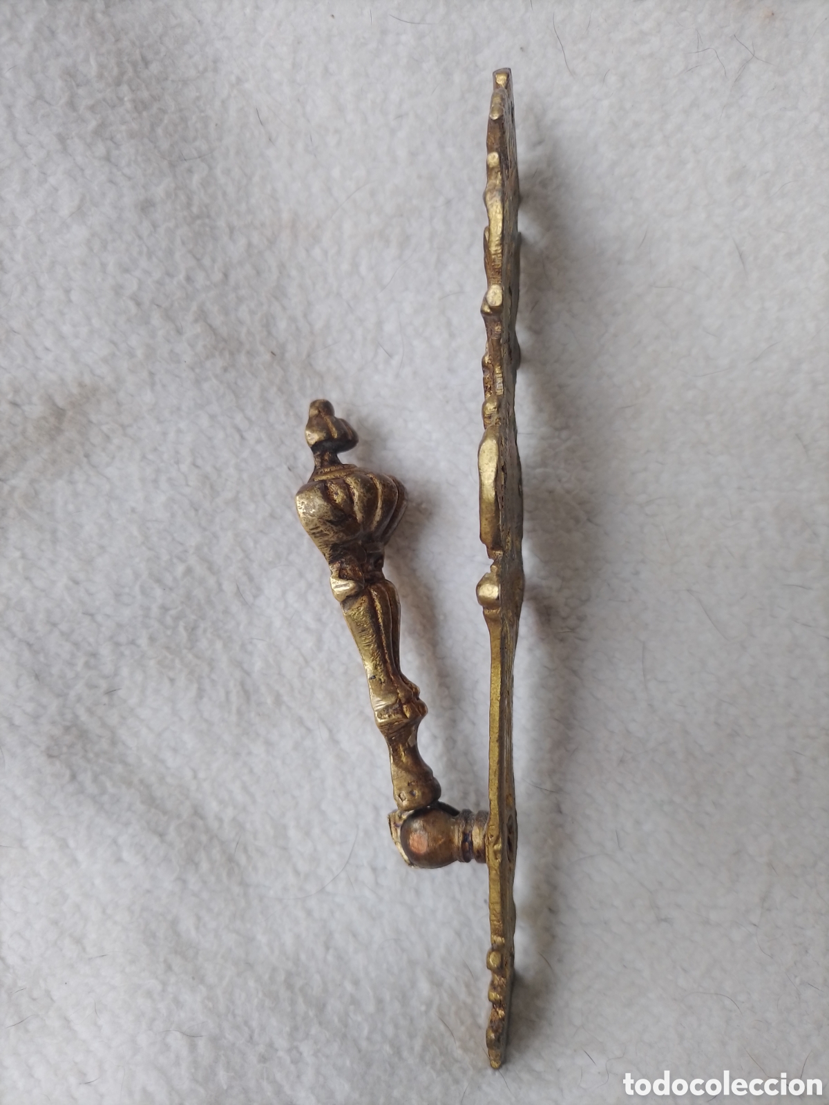 Antig&uuml;edades: Antiguo tirador tipo aldaba. 16cm. - Foto 3