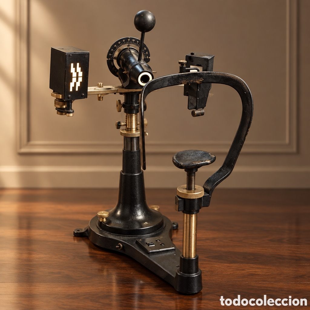 Antig&uuml;edades: Oftalm&oacute;metro antiguo (tambi&eacute;n conocido como querat&oacute;metro), un instrumento de diagn&oacute;stico m&eacute;dico...