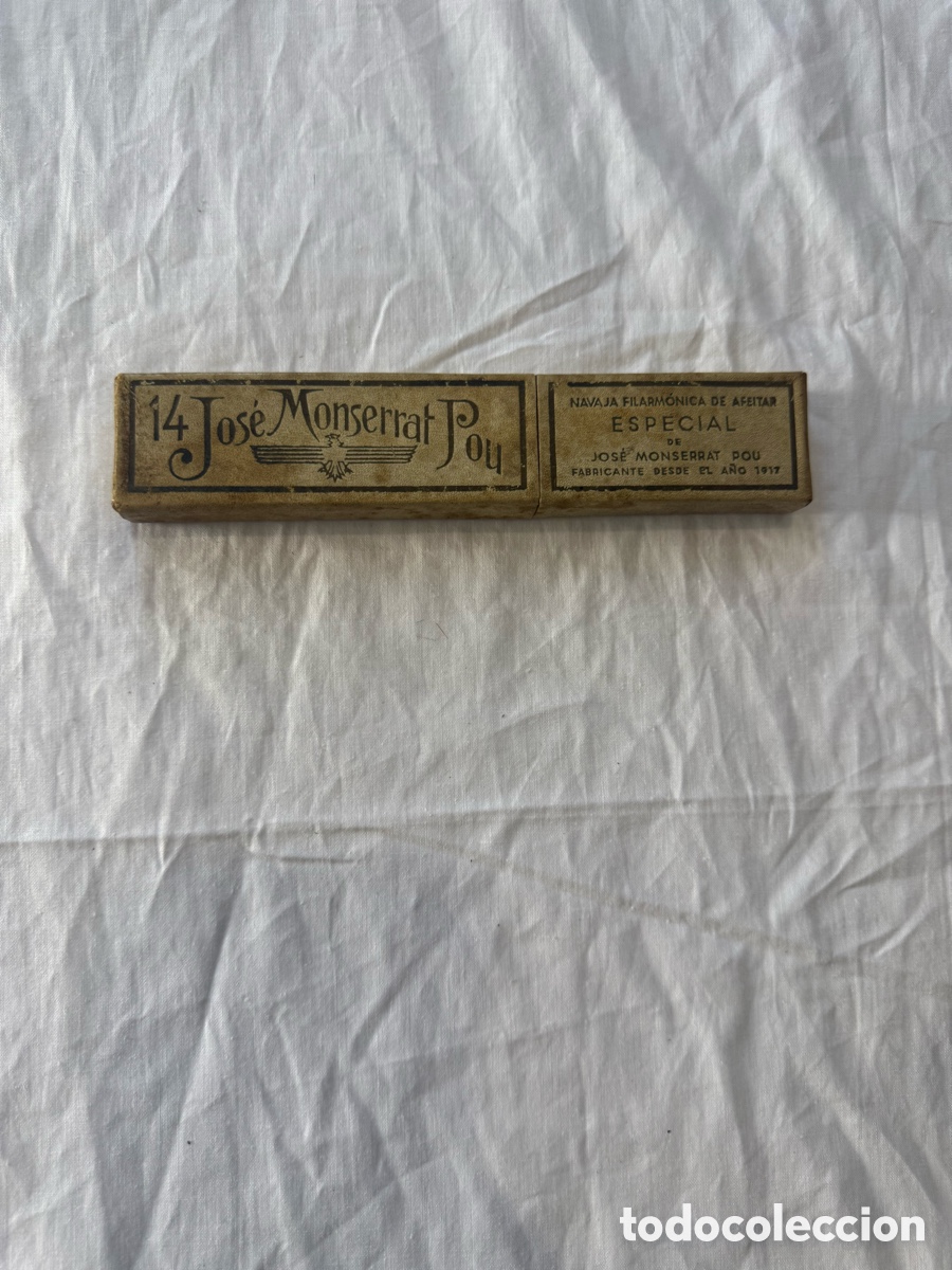 Antig&uuml;edades: Caja vintage navaja Filarm&oacute;nica Especial N&ordm; 14 Jos&eacute; Monserrat Pou &ndash; mediados siglo XX