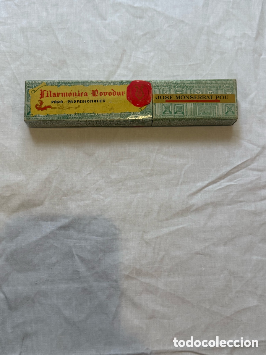Antig&uuml;edades: Caja original Filarm&oacute;nica Novodur Jos&eacute; Monserrat Pou &ndash; Para Profesionales &ndash; Vintage