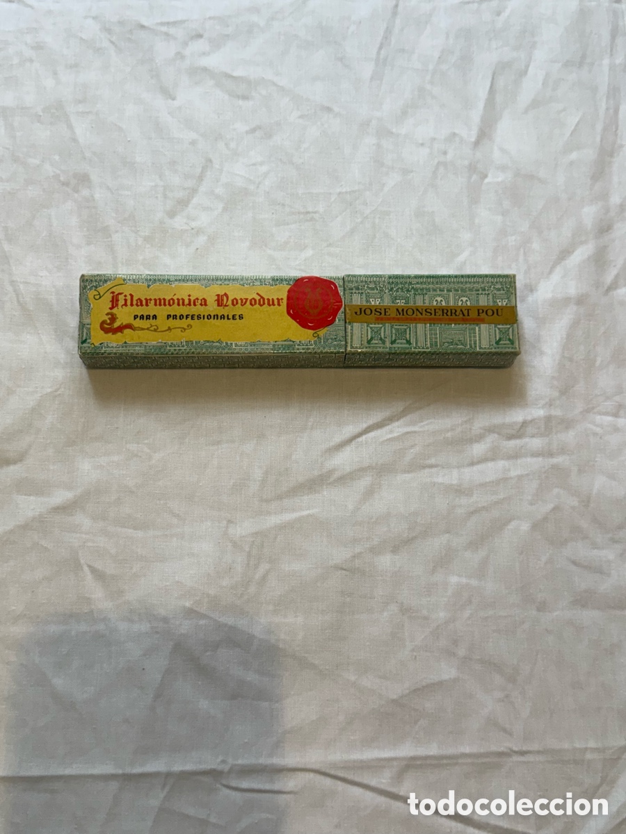 Antig&uuml;edades: Caja original Filarm&oacute;nica Novodur Jos&eacute; Monserrat Pou &ndash; Para Profesionales &ndash; Vintage