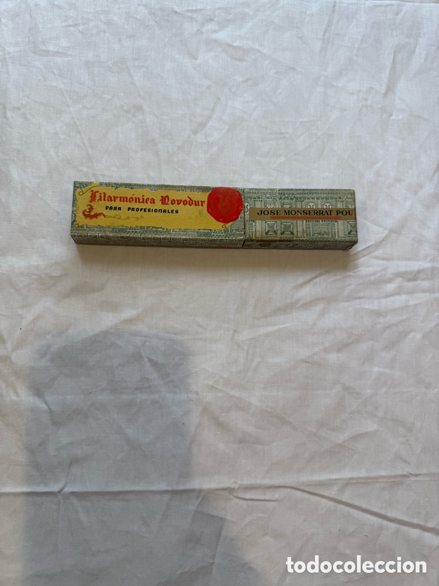 Antig&uuml;edades: Caja original Filarm&oacute;nica Novodur Jos&eacute; Monserrat Pou &ndash; Para Profesionales &ndash; Vintage