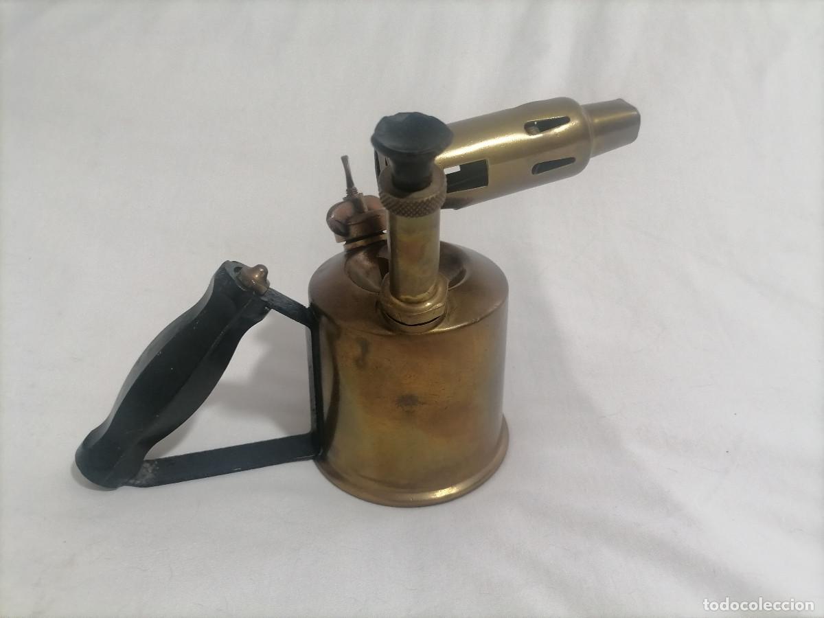 Antig&uuml;edades: Soplete Antiguo de Lat&oacute;n - Foto 2