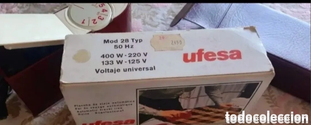 Antig&uuml;edades: plancha de viaje ufesa mod 28 - Foto 5
