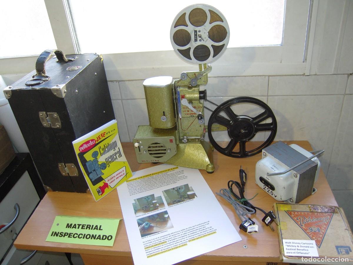 Antig&uuml;edades: Proyector de Cine 9,5mm JEFE SENIOR Revisado y Mejorado. Completo y Funcionando