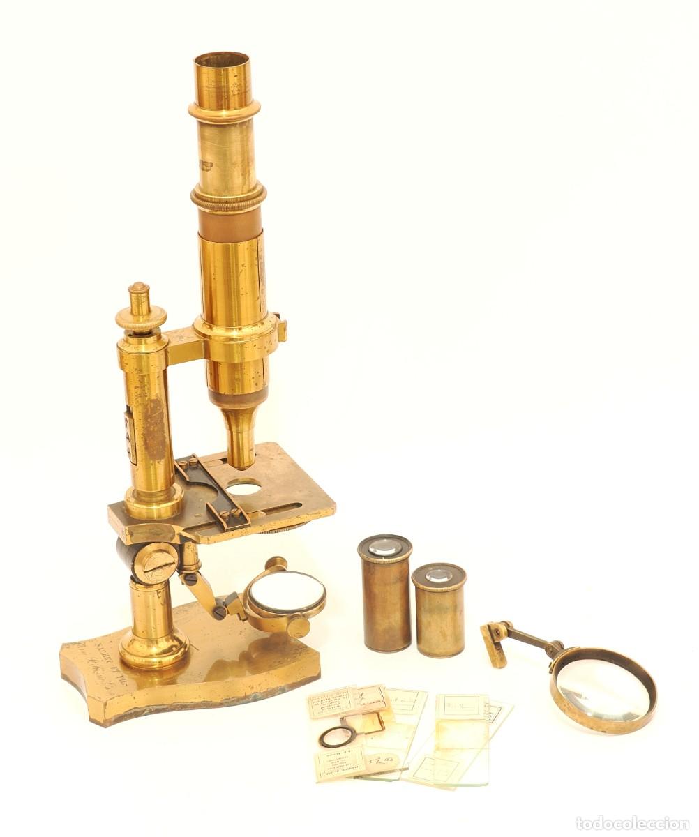 Antig&uuml;edades: Microscopio antiguo Nachet (c.1870) - Foto 2
