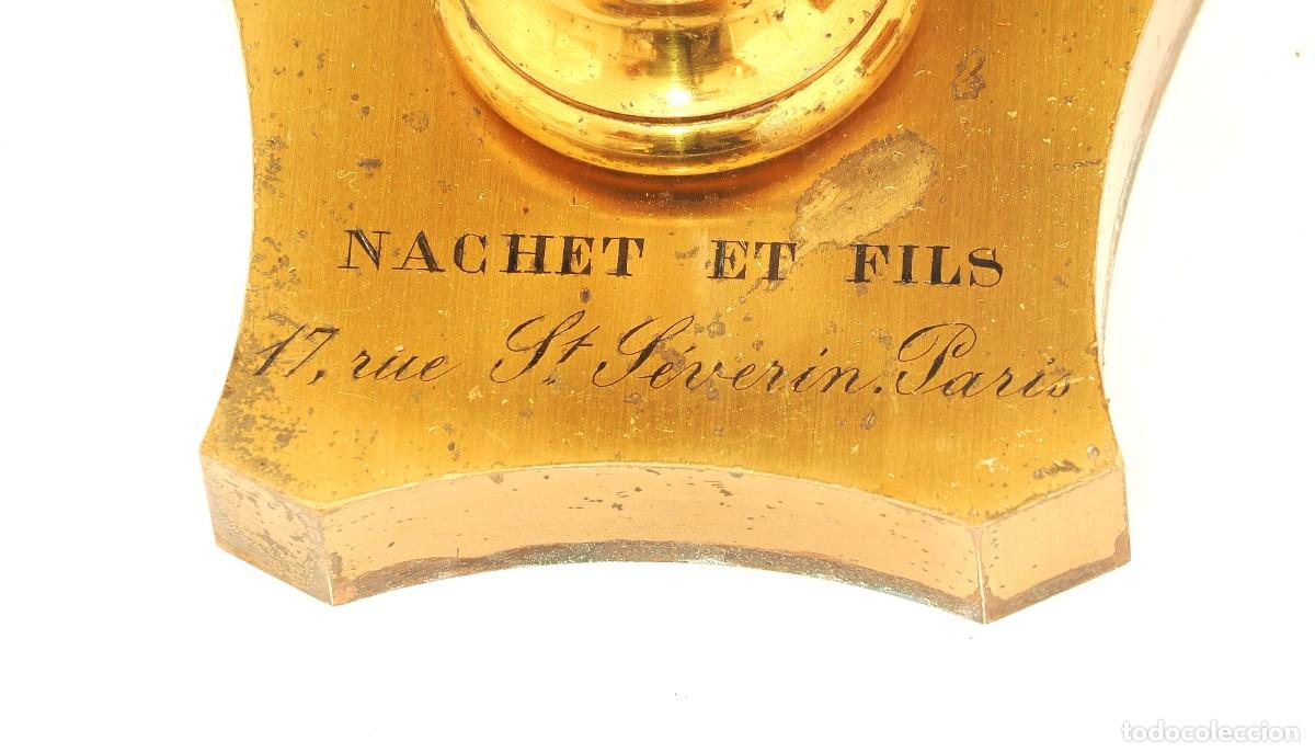 Antig&uuml;edades: Microscopio antiguo Nachet (c.1870) - Foto 4