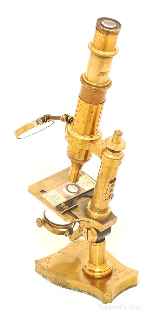 Antig&uuml;edades: Microscopio antiguo Nachet (c.1870) - Foto 9