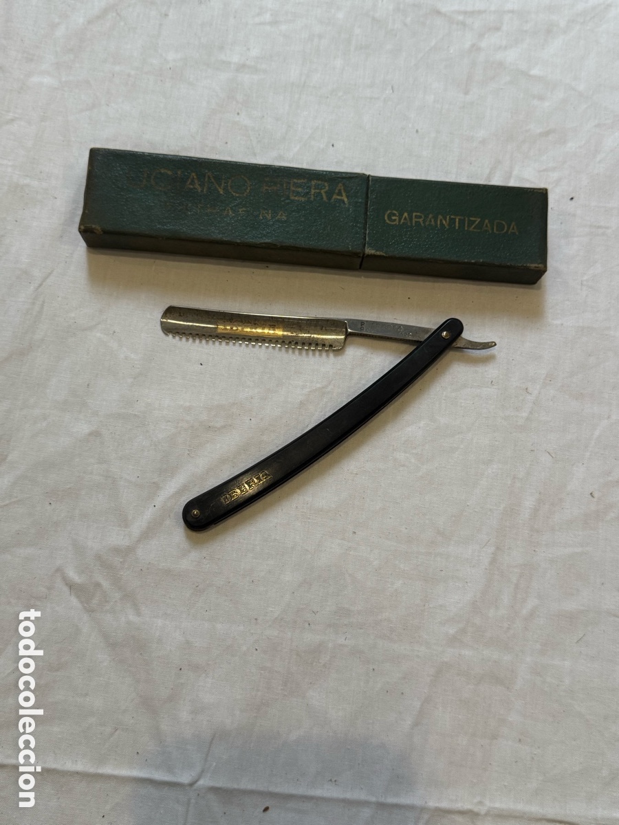 Antig&uuml;edades: Antigua Navaja Iberia 10/10 Corte Dentado &ndash; A&ntilde;os 40-50&ndash; Con Caja
