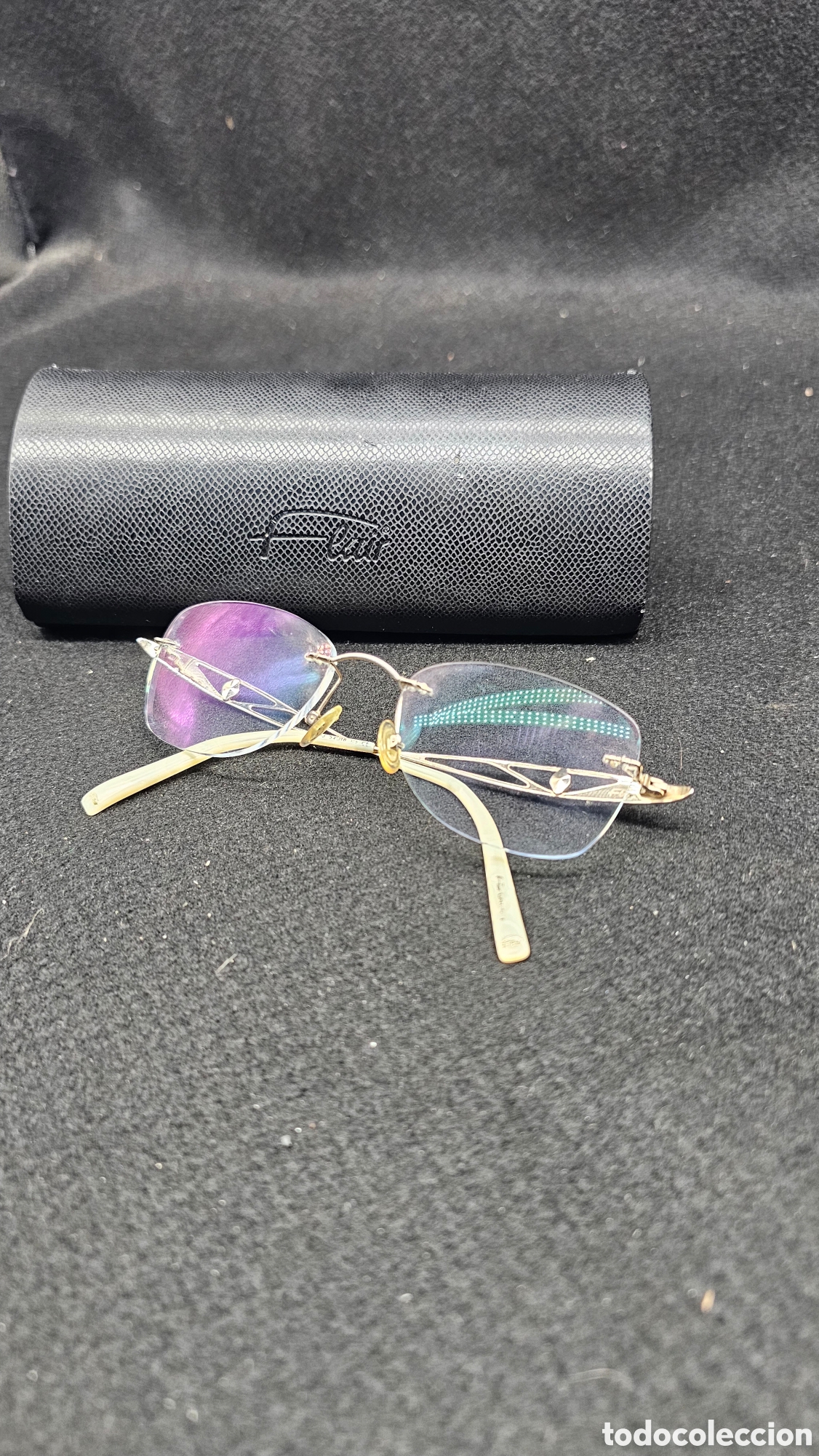 Antig&uuml;edades: gafas al aire (sin montura) de la prestigiosa marca FLAIR de titanio con ba&ntilde;o de oro