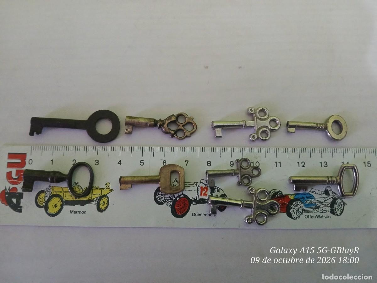 Antig&uuml;edades: Lote de 9 llavecitas antiguas. - Foto 3