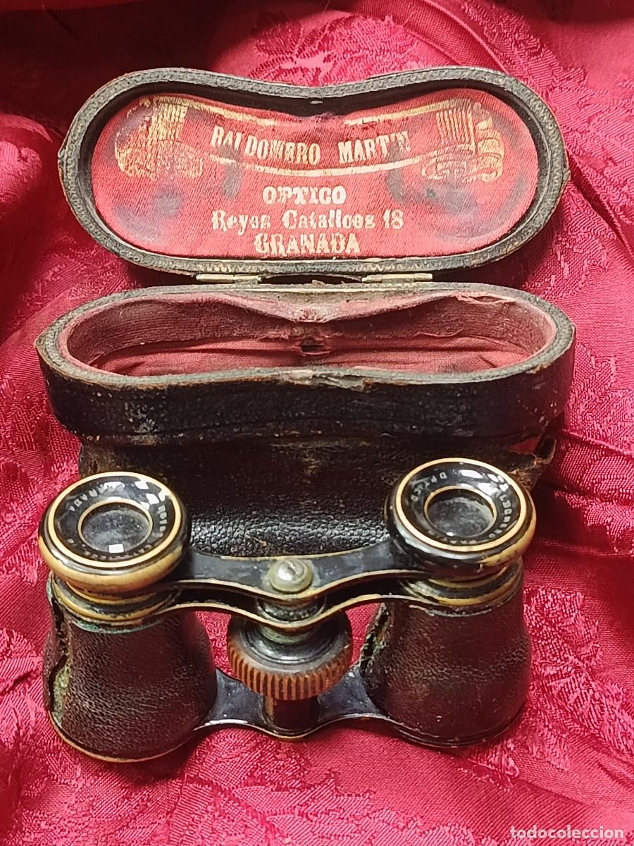 Antig&uuml;edades: Gemelos o anteojos de &oacute;pera.Baldomero Mart&iacute;n.Granada.Principios siglo XX