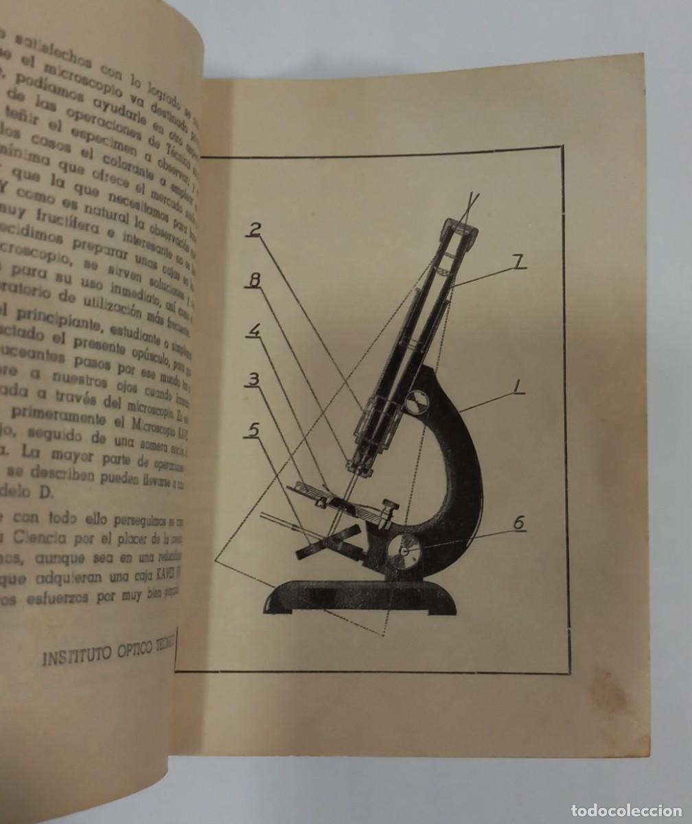 Antig&uuml;edades: ANTIGUO MICROSCOPIO KAVEX JUNIOR CON TRANSPORTIN E INSTRUCCIONES - Foto 12
