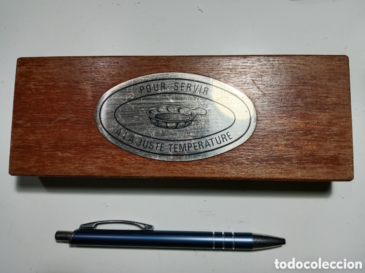 Antig&uuml;edades: TERM&Oacute;METRO EN CAJA DE MADERA - Foto 6
