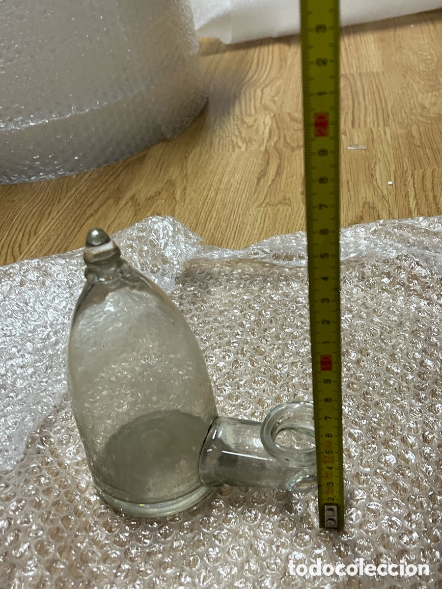 Antig&uuml;edades: Lote de 2 antiguos recipientes de vidrio - Foto 4