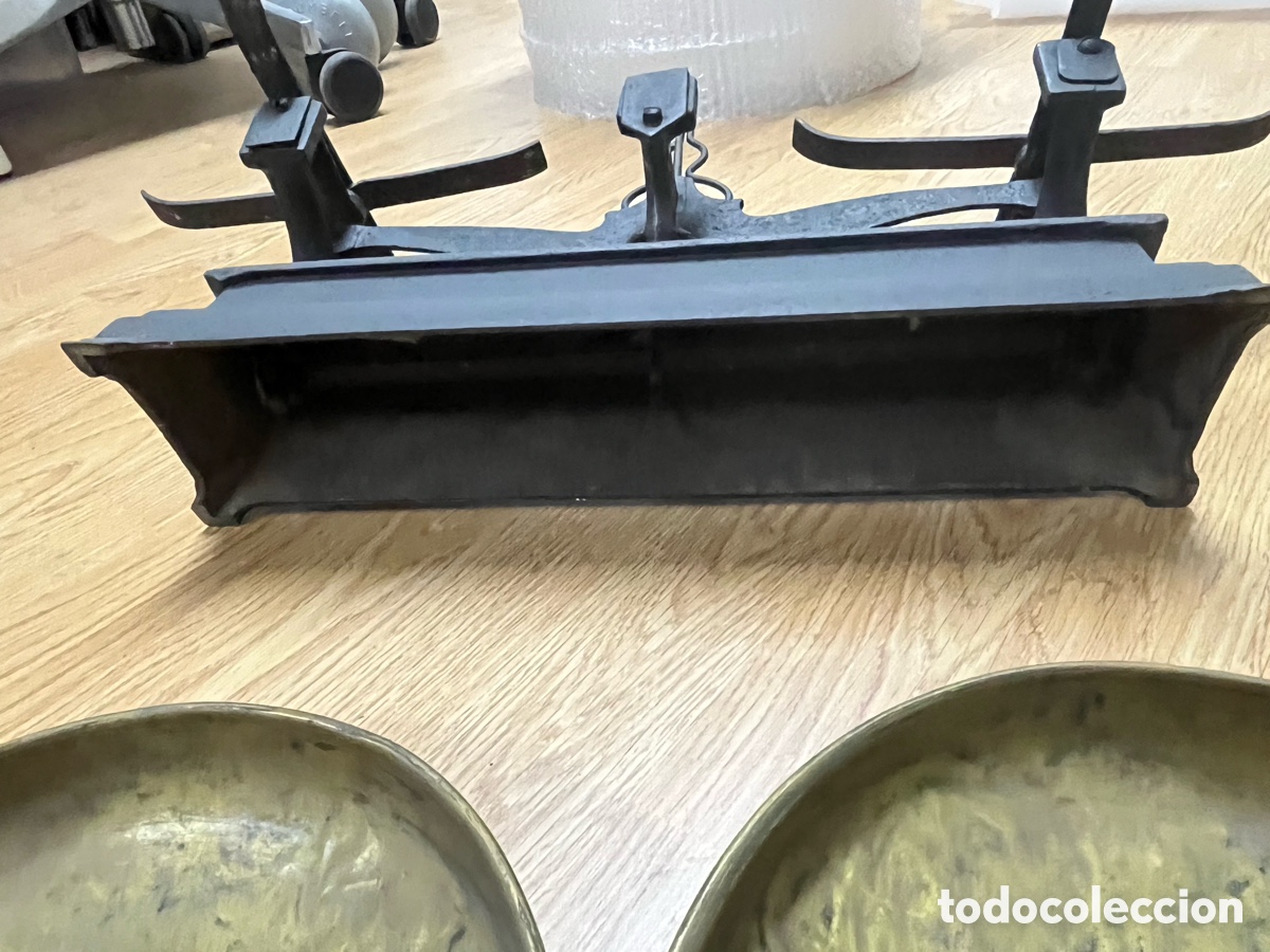 Antig&uuml;edades: Balanza antigua de 5 kg con platos - Foto 8