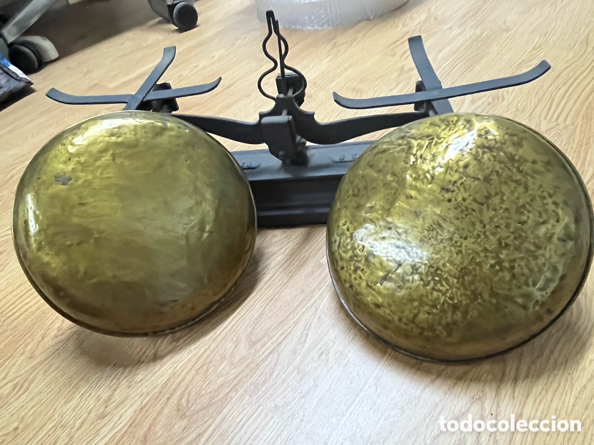 Antig&uuml;edades: Balanza antigua de 5 kg con platos - Foto 10