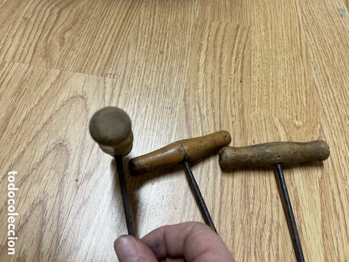 Antig&uuml;edades: Lote de 3 barrenas manuales antiguas - Foto 16