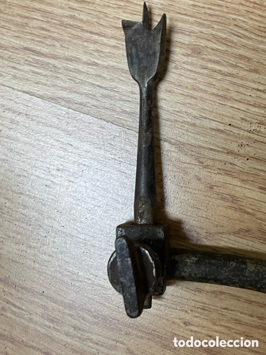 Antig&uuml;edades: Berbiqu&iacute; antiguo de carpintero con broca - Foto 9
