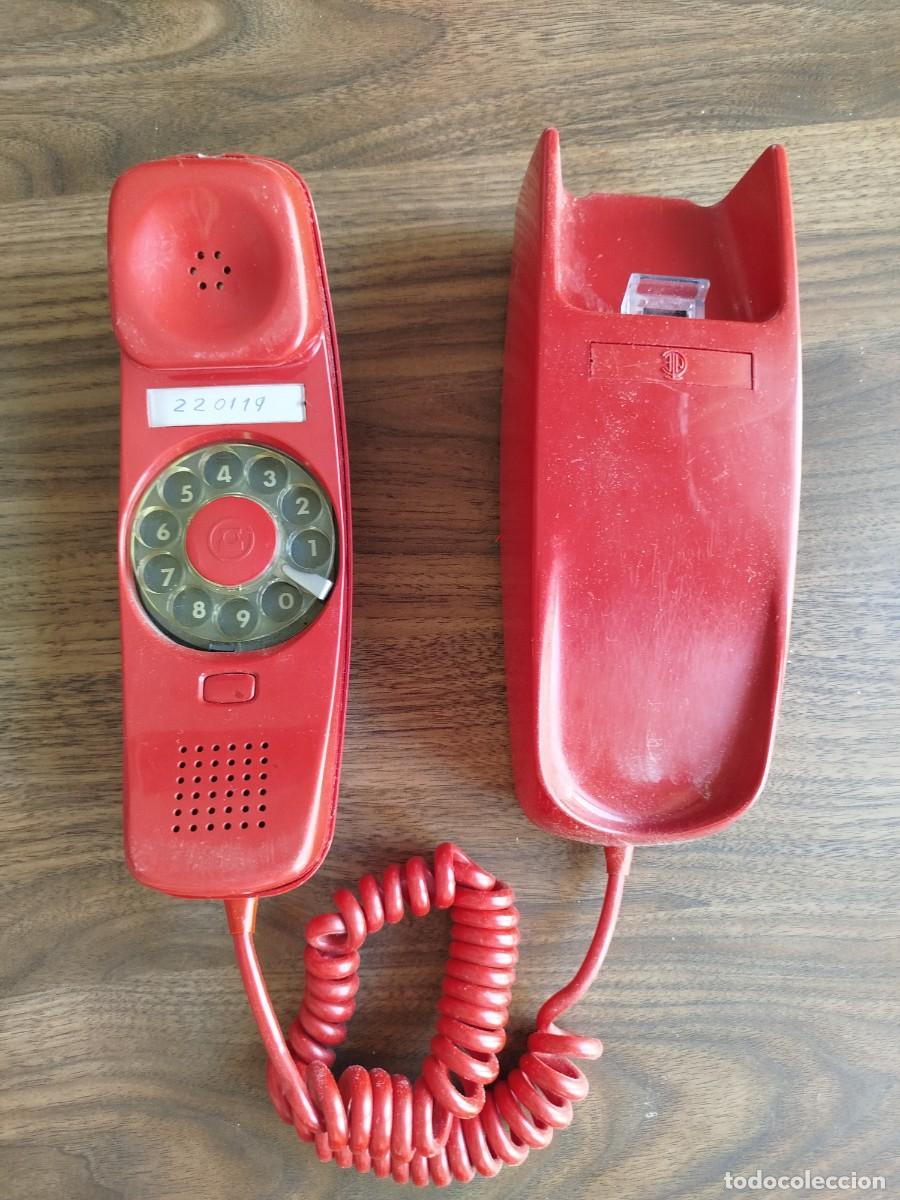 Tel&eacute;fonos: Tel&eacute;fono vintage g&oacute;ndola de color rojo