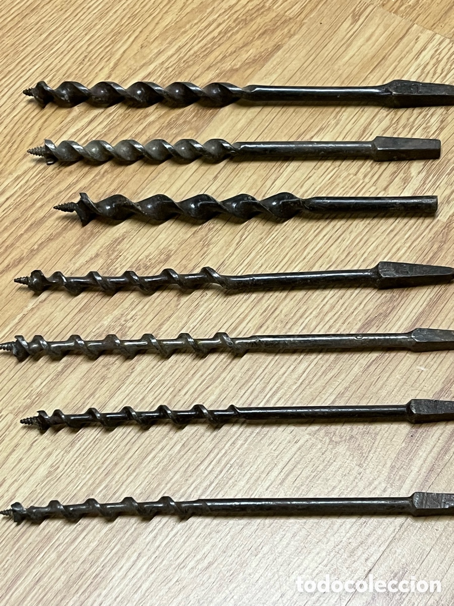 Antig&uuml;edades: Lote de 10 brocas antiguas para madera - Foto 7