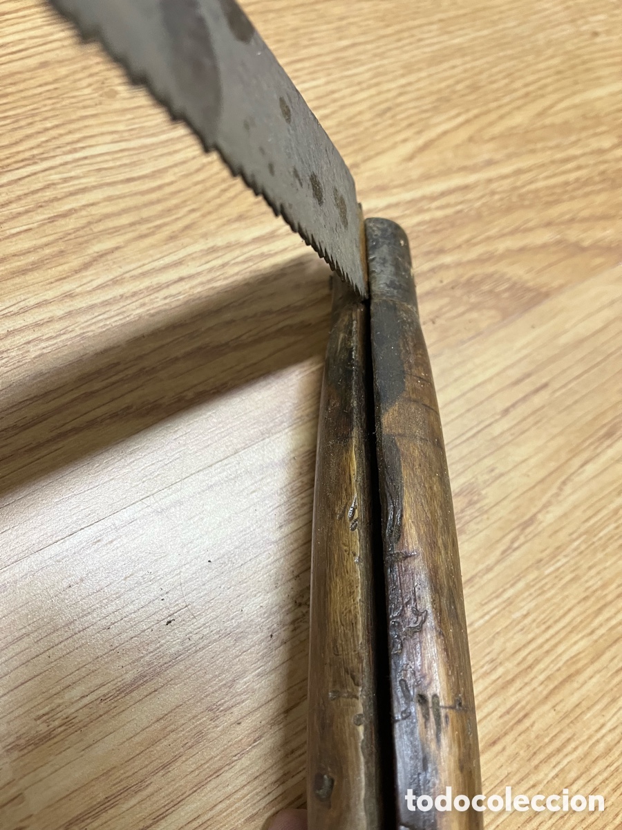 Antig&uuml;edades: Sierra plegable antigua con mango - Foto 10