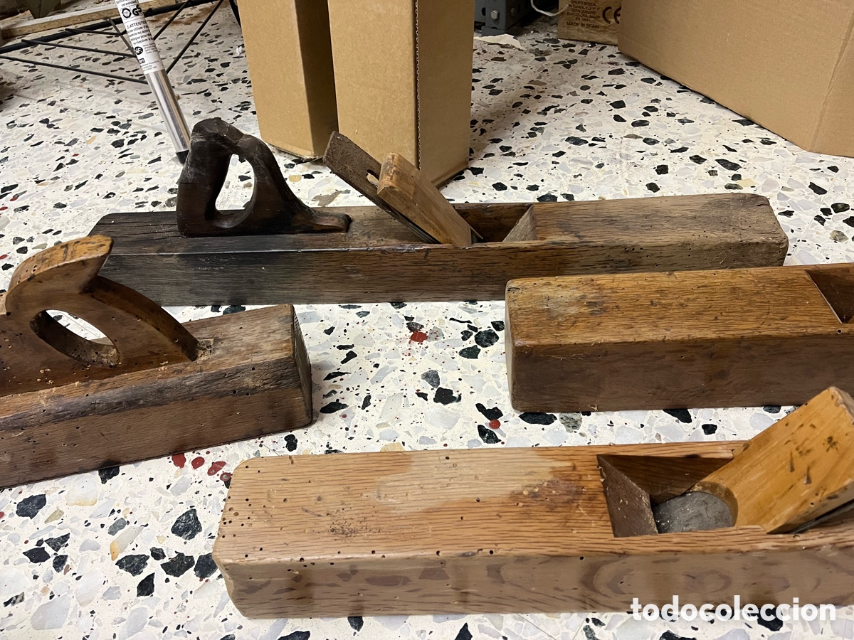 Antig&uuml;edades: Cepillos y garlopas antiguas de carpintero - Foto 13