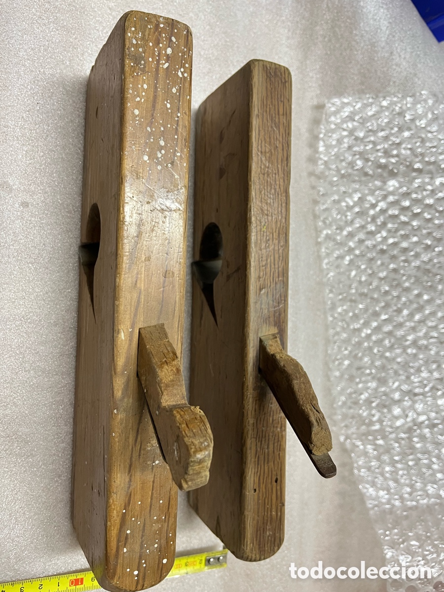 Antig&uuml;edades: Lote de 2 cepillos antiguos de carpintero - Foto 5