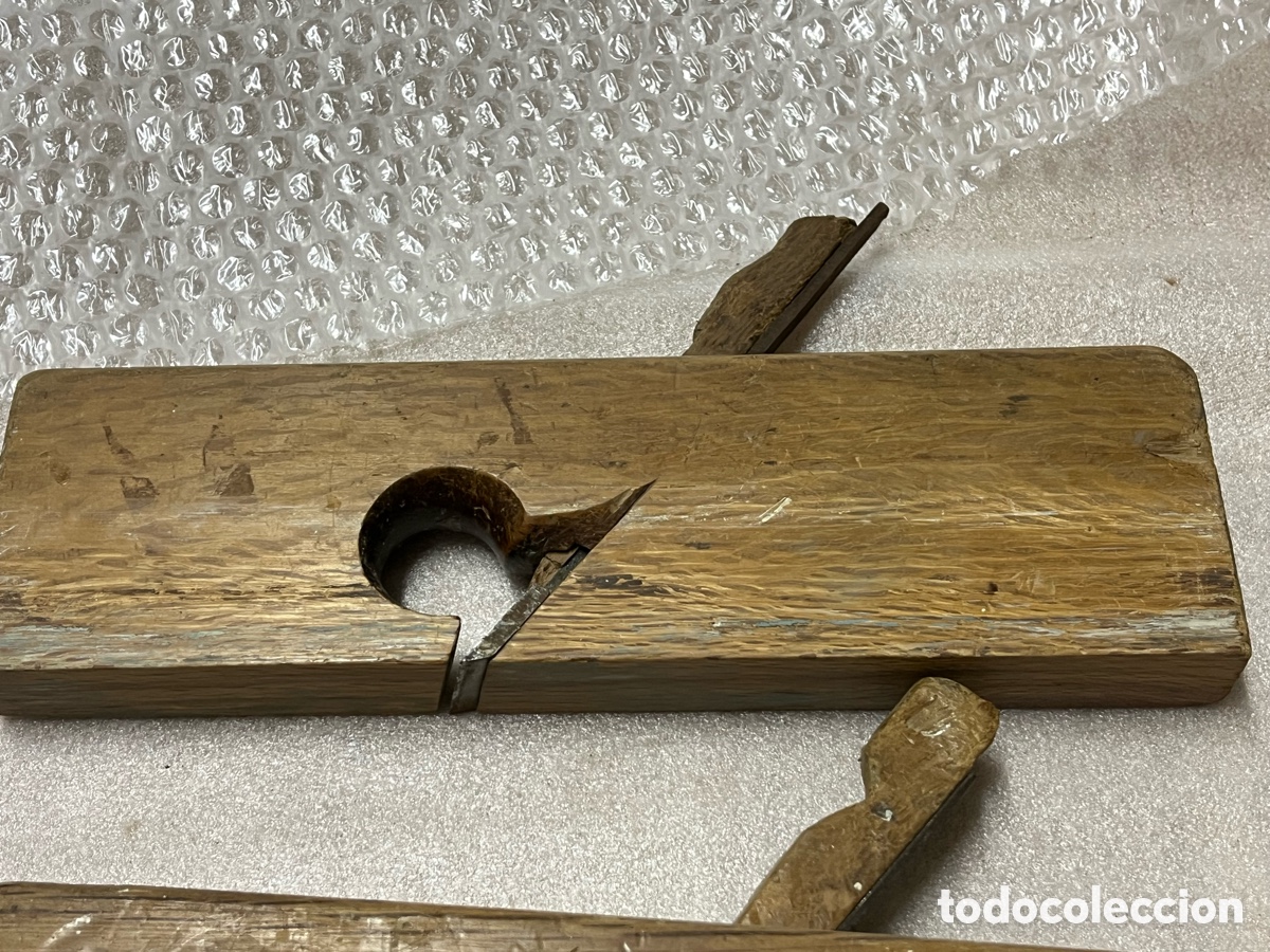 Antig&uuml;edades: Lote de 2 cepillos antiguos de carpintero - Foto 10