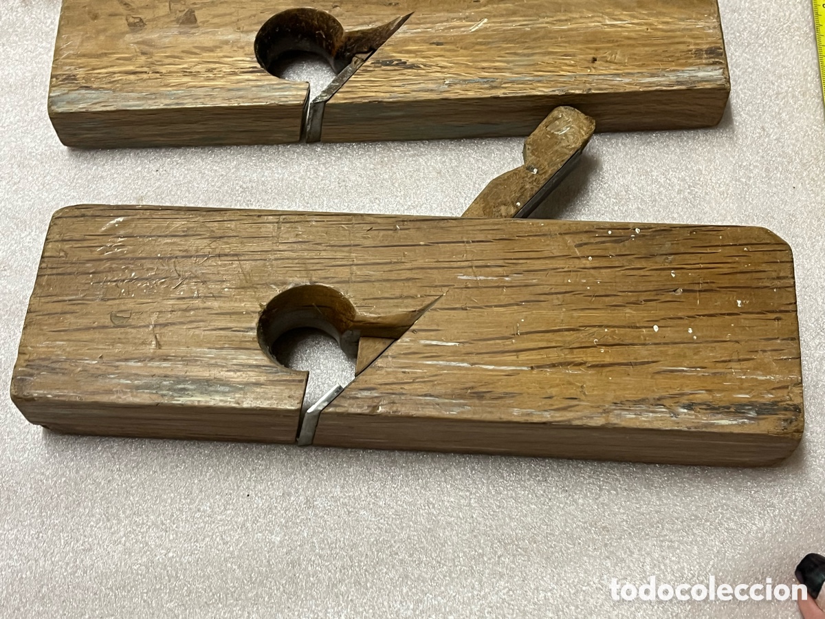 Antig&uuml;edades: Lote de 2 cepillos antiguos de carpintero - Foto 11