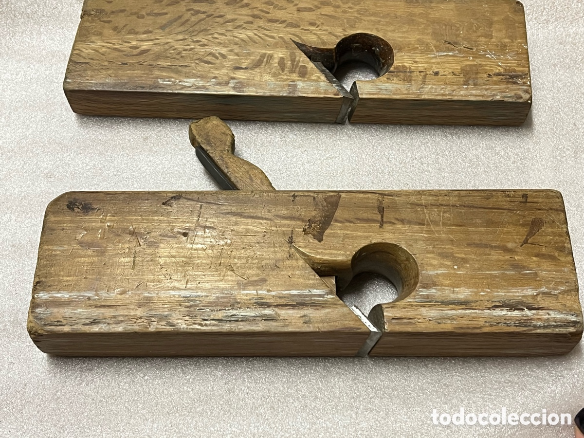Antig&uuml;edades: Lote de 2 cepillos antiguos de carpintero - Foto 13