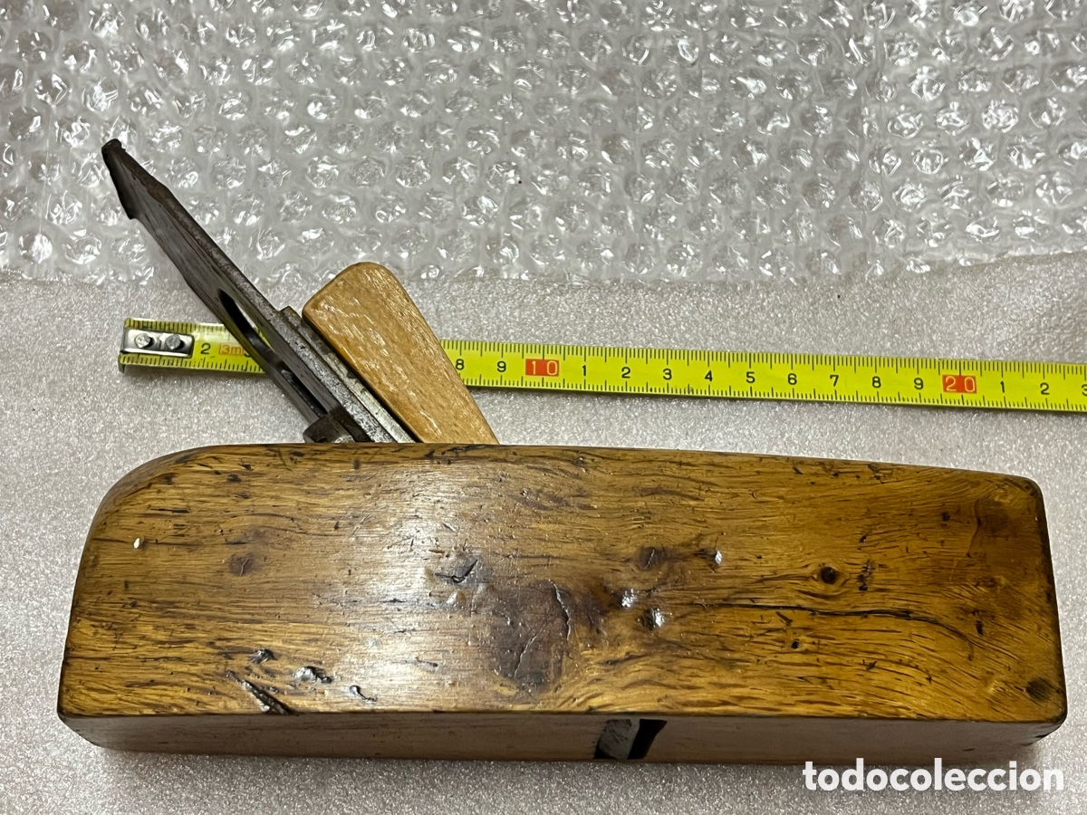 Antig&uuml;edades: Cepillo antiguo de carpintero de madera - Foto 6