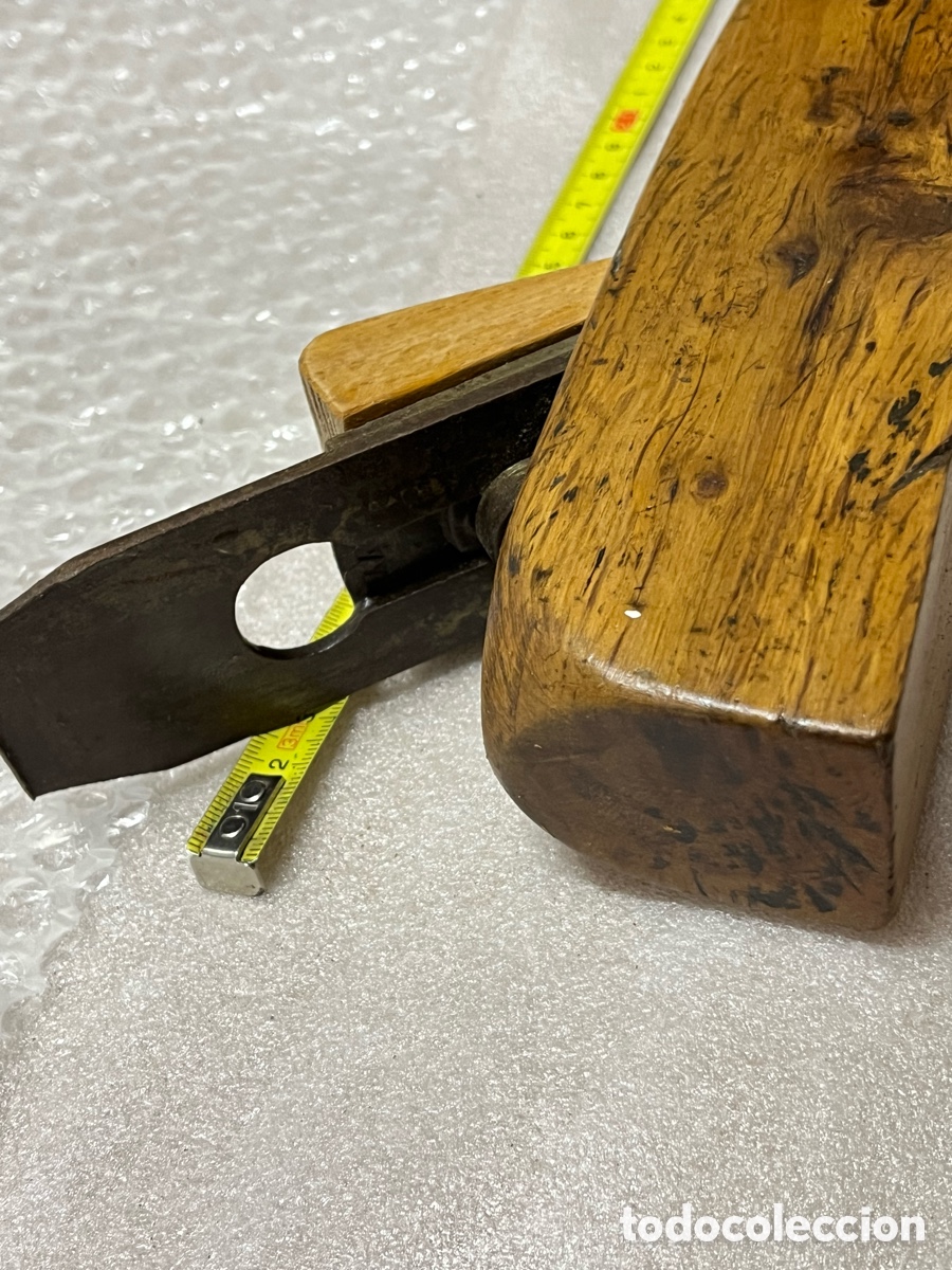 Antig&uuml;edades: Cepillo antiguo de carpintero de madera - Foto 8